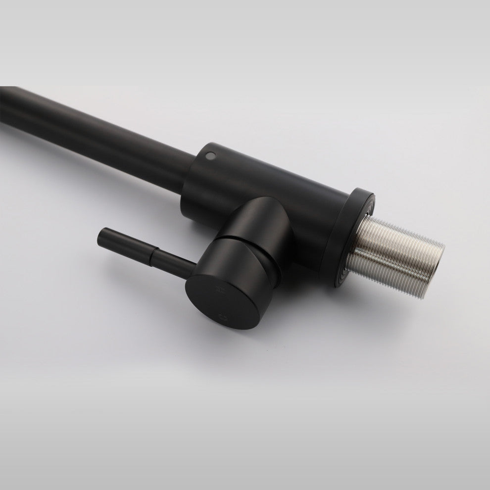 Single Handle Kitchen Faucet in Black Finish