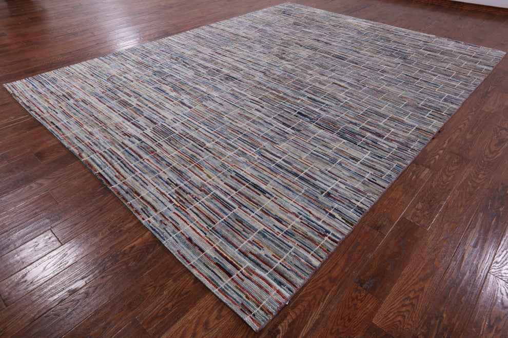 Persian Gabbeh Hand Knotted Rug 8' 11" X 11' 8" Q6929