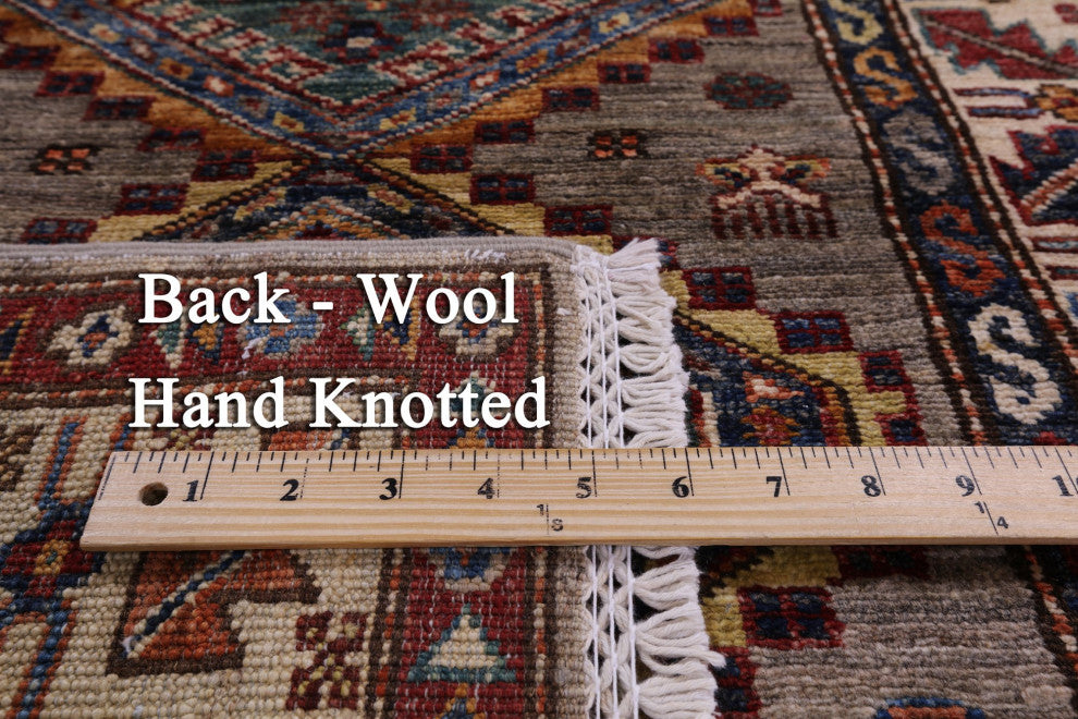 2' 8" X 9' 7" Super Kazak Handmade Wool Runner Rug - Q12964