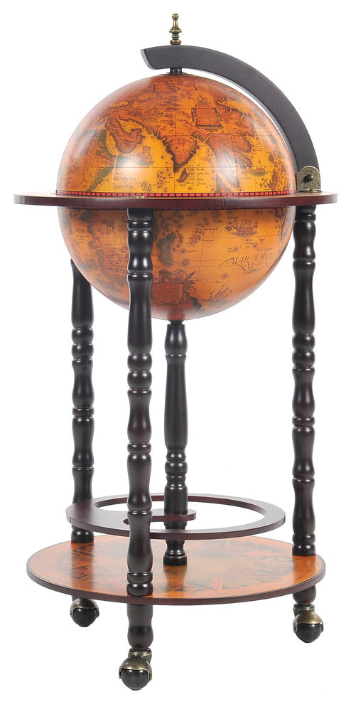 Globe Bar Table 330Mm 4 Legs Stand, Red