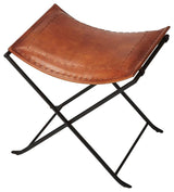 Melton Brown Leather Stool, 3722344