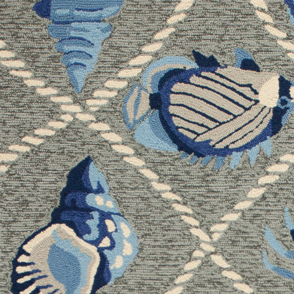 KAS Harbor 4219 Gray Seaside Area Rug, 8'x10'