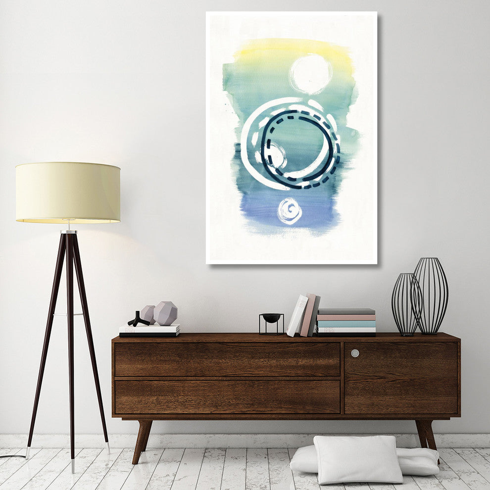 "Offset Shapes Circle" Digital Paper Print by Elyse DeNeige, 42"x62"