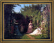 Eastman Johnson Hollyhocks Framed Premium Canvas Print, 18"x24"