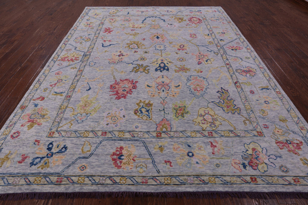 9' 4" X 11' 5" Turkish Oushak Hand Knotted Wool Rug - Q14812