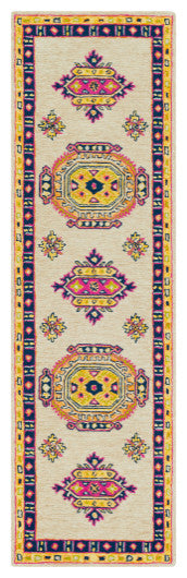 Surya Serafina SRF-2028 5'x7'6" Rug, Saffron/Khaki/Blue/Pink/Burnt Orange/Lime