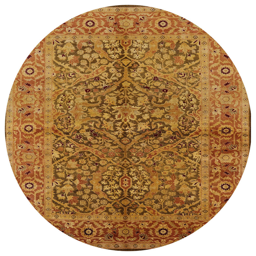 Ahgly Company Indoor Round Mid-Century Modern Area Rugs, 7' Round