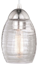 Vaxcel Lighting P0271 Isley 1 Light 5"W Pendant - Satin Nickel