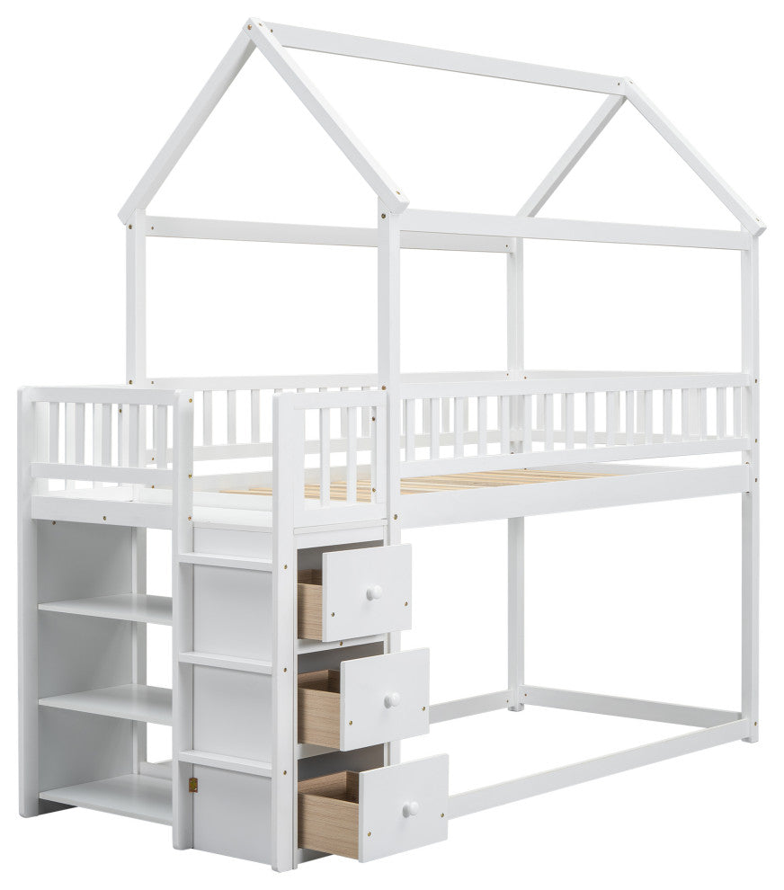 Gewnee TWIN/TWIN HOUSE BUNK BED
