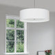 4-Light Helena Pendant Polished Chrome, White With White Diffuser