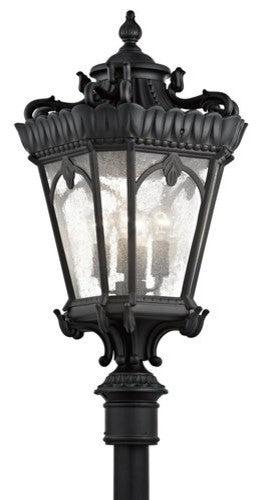 Outdoor Post Mount 4-Light, Textured Black