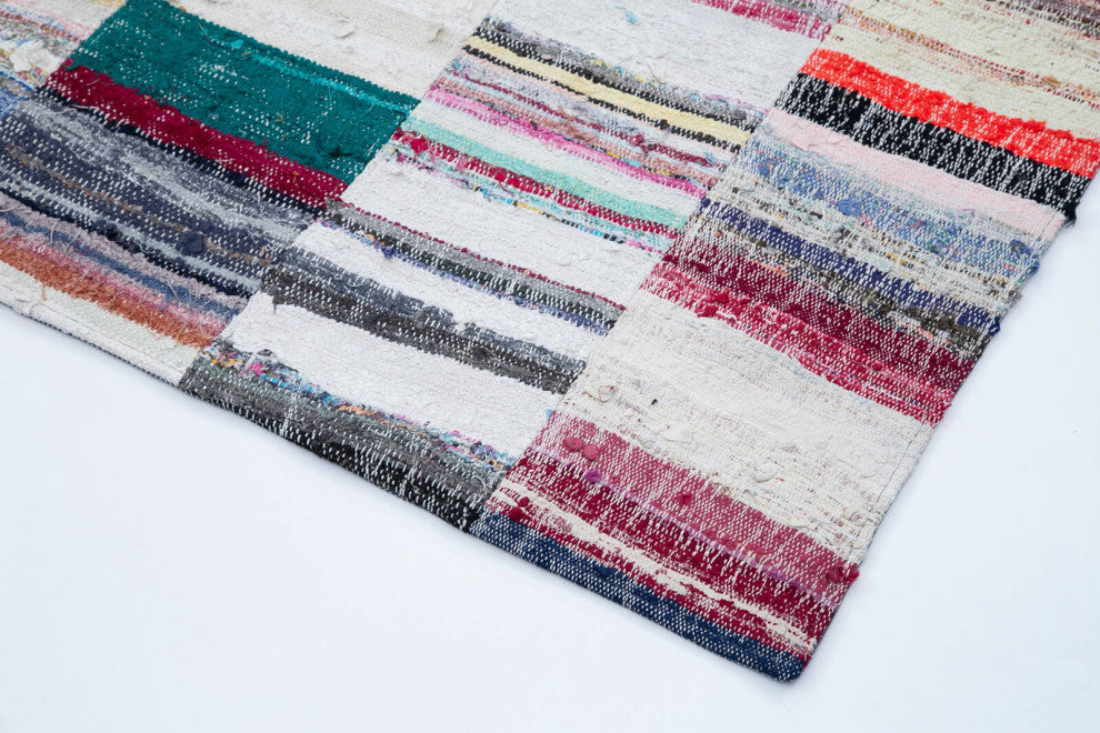 Rug N Carpet - Handmade Turkish 6' 10'' x 9' 11'' Rustic Patchwork Kilim Rug
