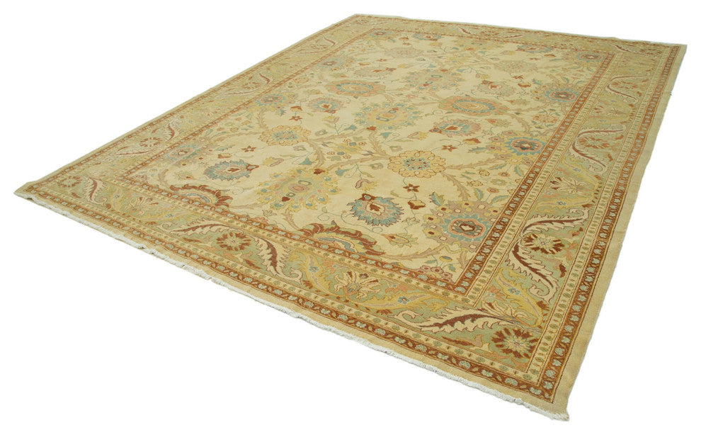 Rug N Carpet - Handwoven Oriental 9' 8" x 11' 7" Soft Oushak Area Rug