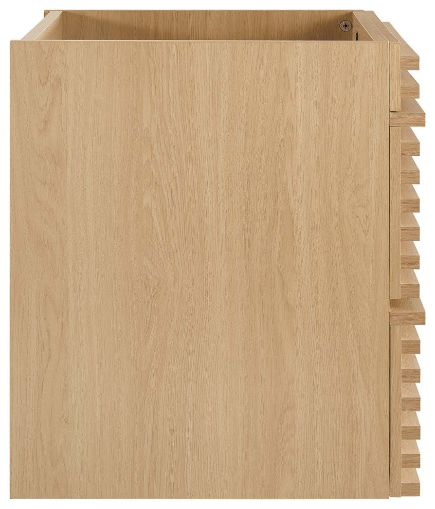 Render 24" Wall-Mount Bathroom Vanity Cabinet, Oak