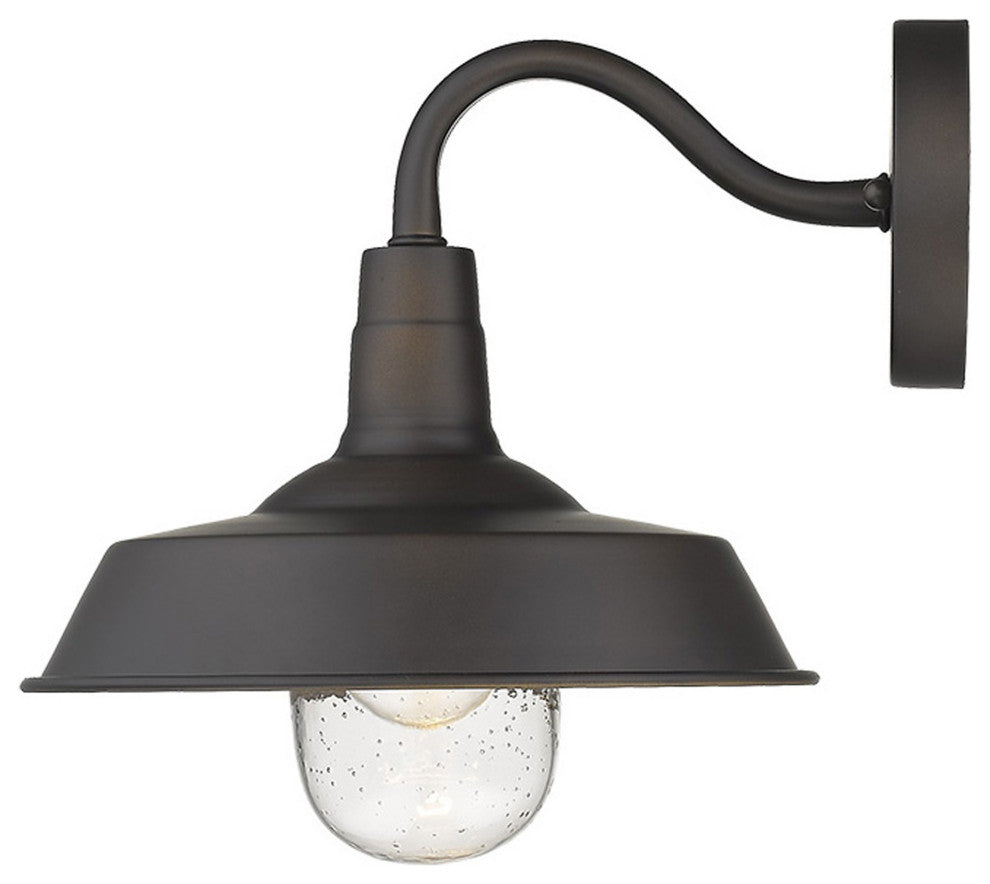 Antique Bronze Shallow Plate Shape Wall Light