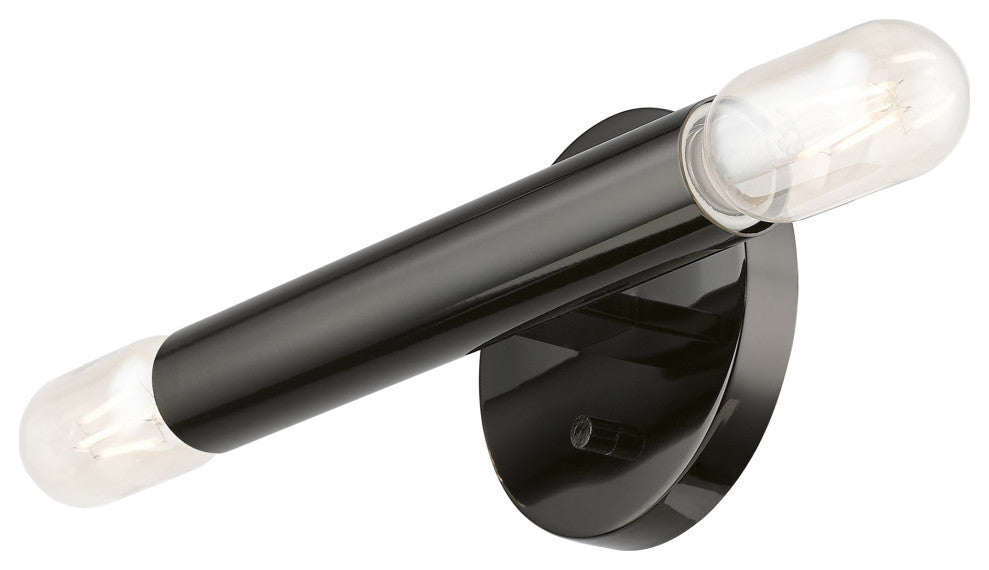 Copenhagen 2 Light Black Chrome ADA Sconce