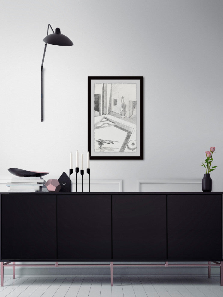 "Float and Relax" Framed Painting Print, 30"x45"