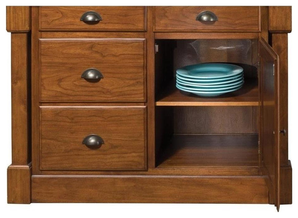Homestyles Aspen Wood Kitchen Island in Brown