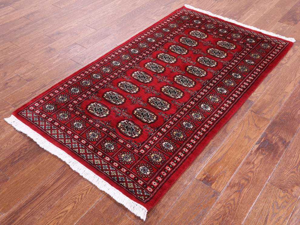 3' 1" X 5' 4" Silky Bokhara Handmade Wool Rug - Q13807