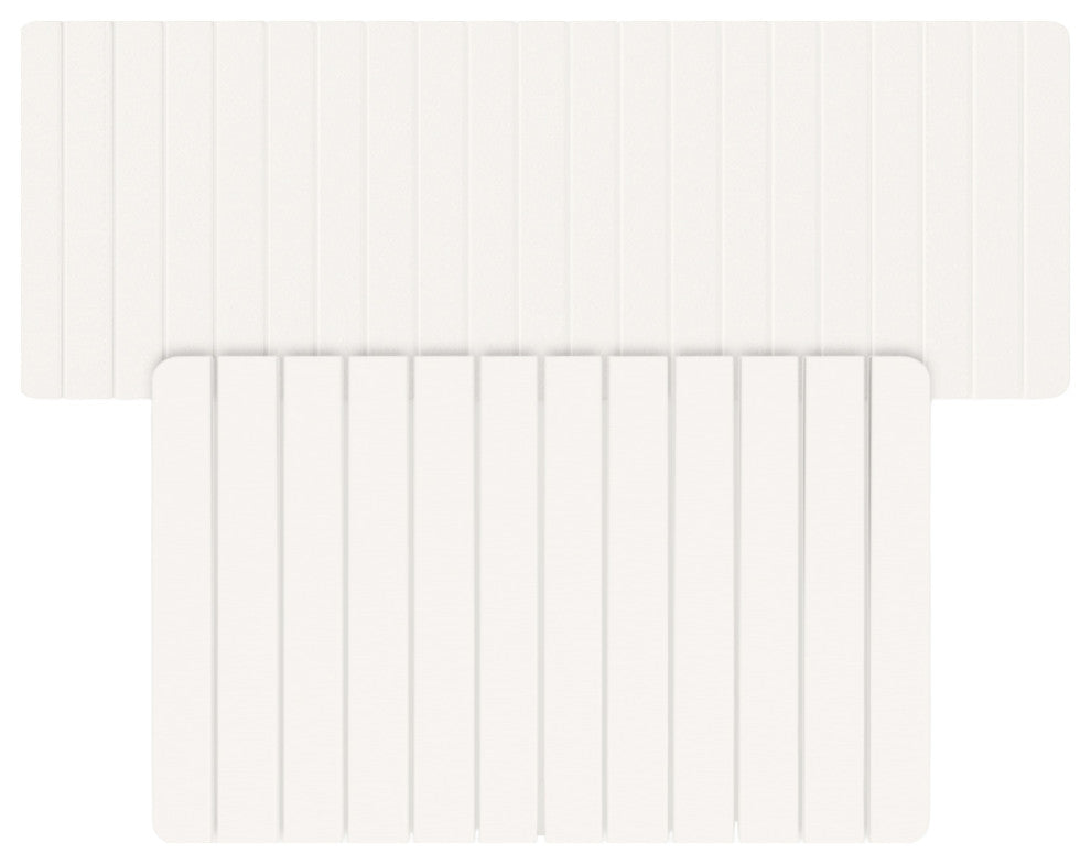 Diatomite Quick-Dry Stone Bath Mat Set, Natural White, X-Large/Medium Mats