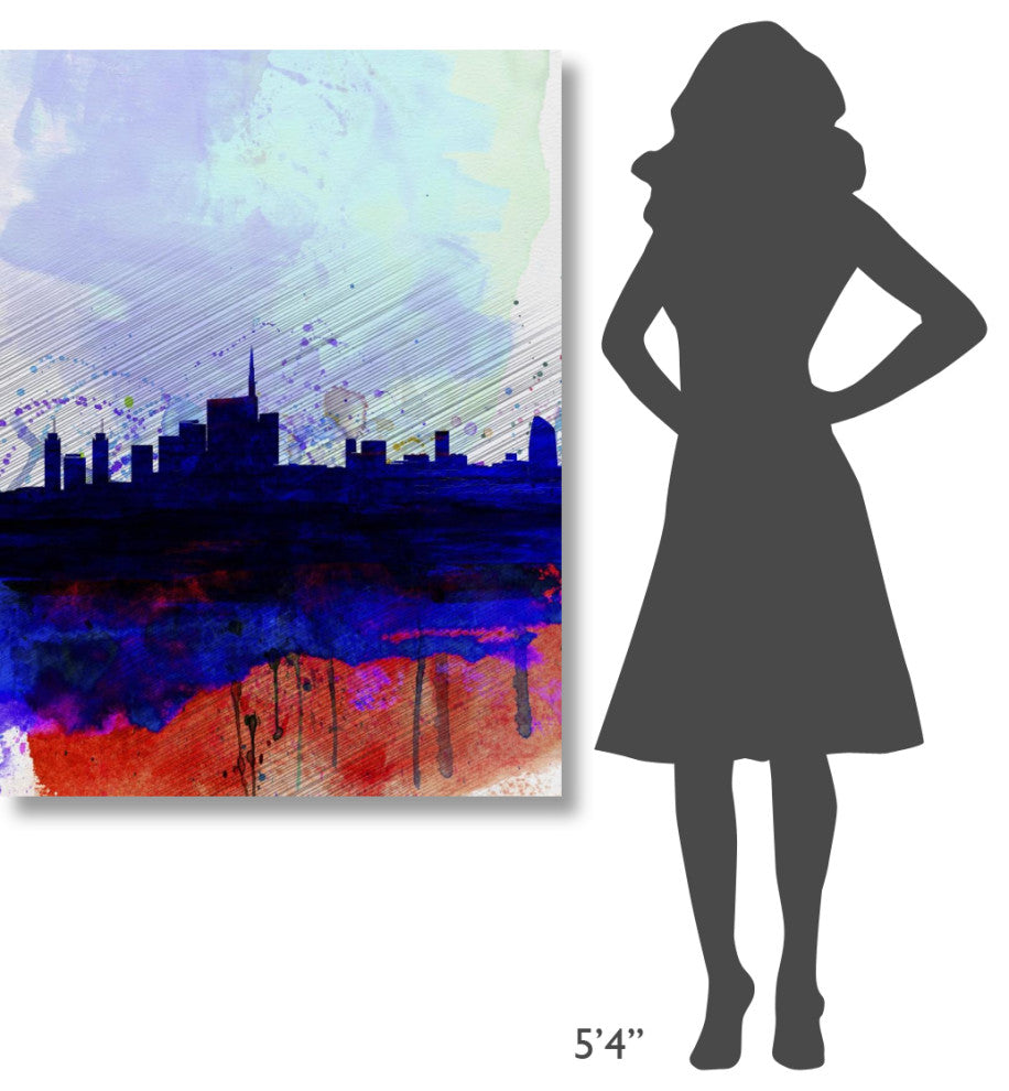 "Milan Watercolor Skyline" Fine Art Print