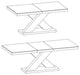 XENON High Gloss Extendable Dining Table, Black/Black