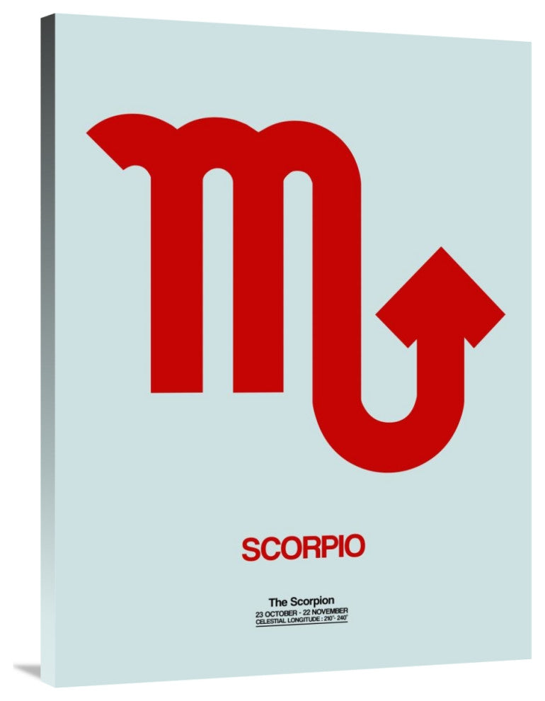 "Scorpio Zodiac Sign Red" Fine Art Print