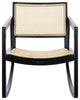 Safavieh Couture Perth Rattan Rocking Chair, Black/Natural