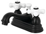 Kingston Brass 4" Centerset Bathroom Faucet, Matte Black