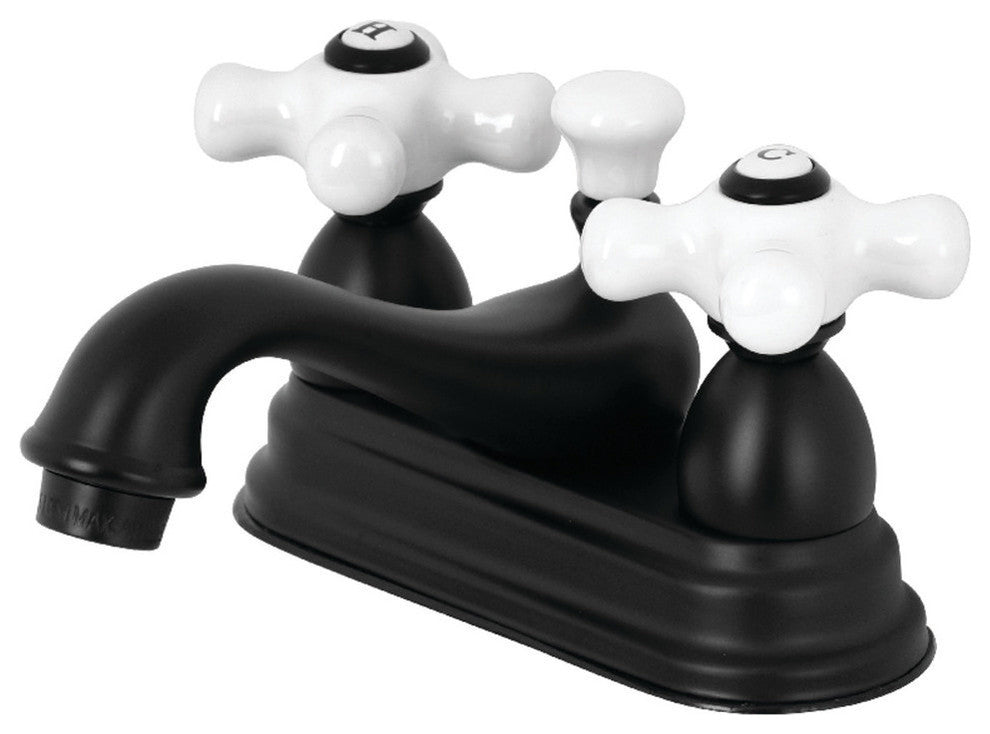 Kingston Brass 4" Centerset Bathroom Faucet, Matte Black