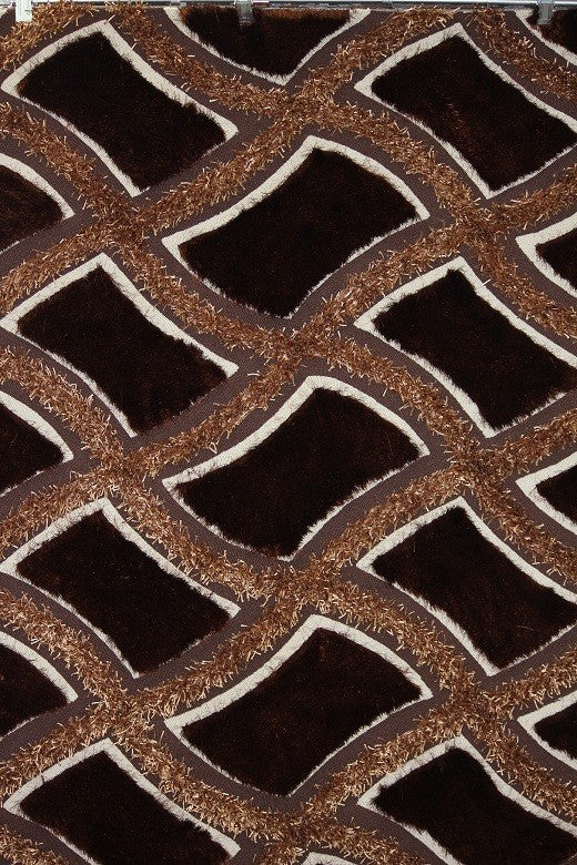 4'x6' Shaggy Brown Area Rug For Indoor Bedroom