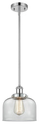 Large Bell 1-Light Pendant, Polished Chrome, Clear