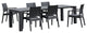 Compamia Ibiza 7-Piece Extendable Wickerlook Dining Set, Dark Gray