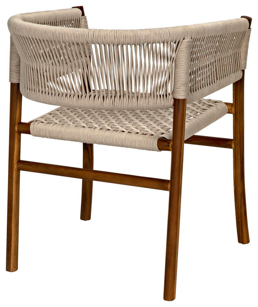 Conrad Chair, Teak With Woven Rope