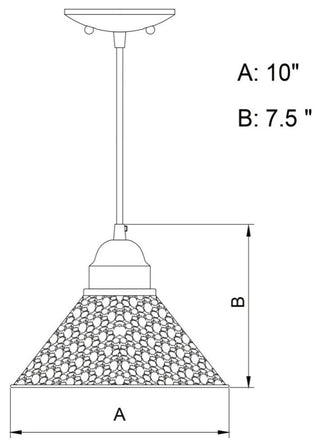 Outland 10" Outdoor Pendant Light Aged Iron and Light Gold