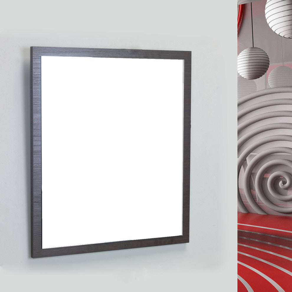 Eviva Reflection 24" Wenge Full Framed Bathroom Wall Mirror