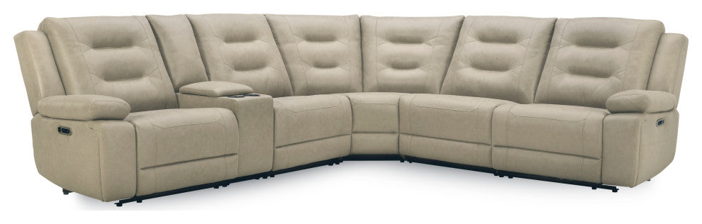 Caldwell Tahoe Fog 6 Piece Power Reclining Sectional - Thumbnail 2