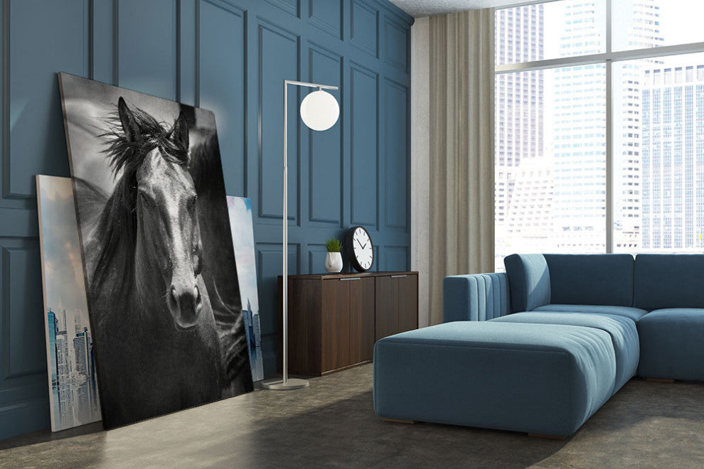 "Black Stallion III" Fine Art Giant Canvas Print, 48"x72"