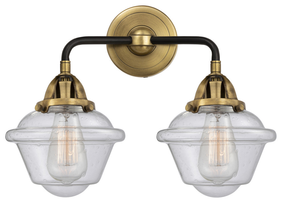 288-2W-BAB-G534-LED 2 Light 15.5" Bath Vanity Light, Black Antique Brass