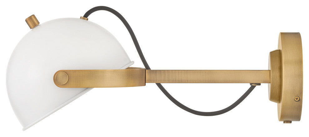 Hinkley Spence Medium Adjustable Single Light Sconce, Chalk White