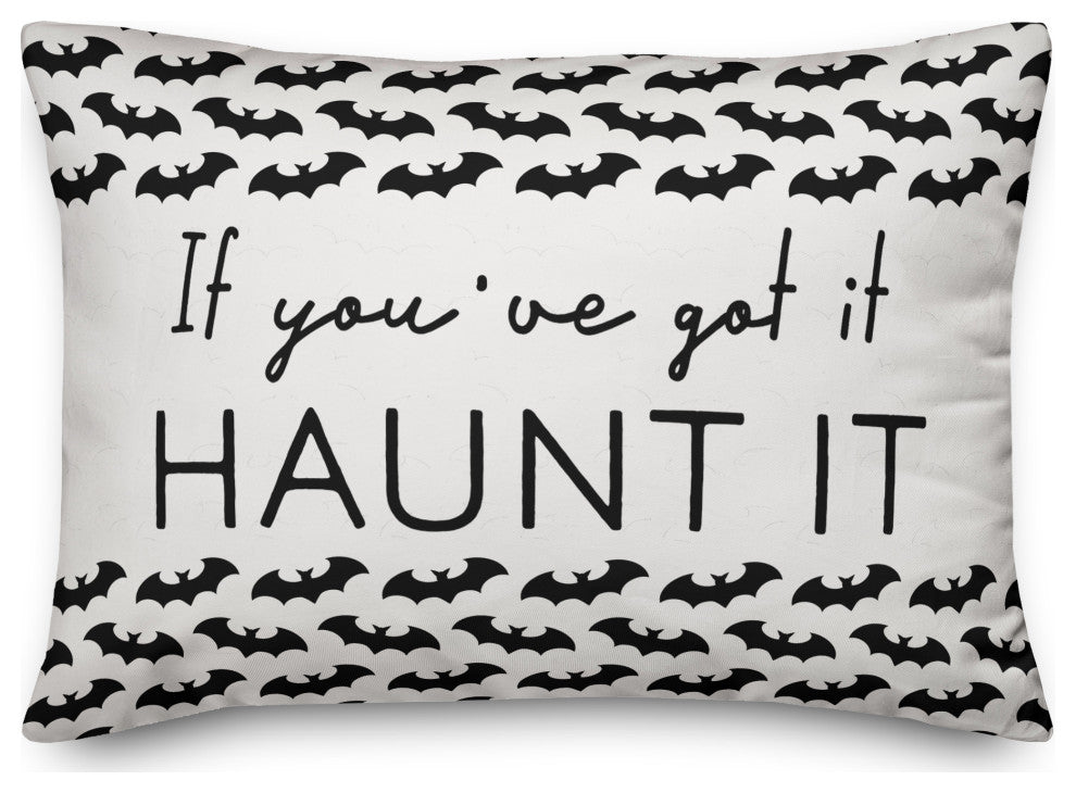 Bat Pattern Border   14x20 Throw Pillow