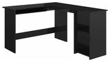 vidaXL Corner Desk Home Office Computer Desk High Gloss White Engineered Wood