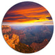 Colorful Grand Canyon At Sunset, Landscape Disc Metal Wall Art, 23"