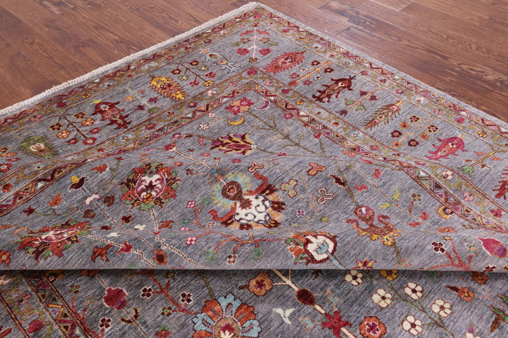 8' 3" X 10' 1" Persian Tabriz Hand Knotted Wool Rug Q7411
