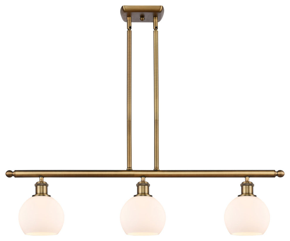 Innovations 516-3I-BB-G121-6 3 Light 36" Island Light, Brushed Brass