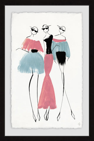 "Pastel Trio" Framed Painting Print, 24"x36"