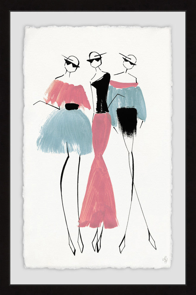 "Pastel Trio" Framed Painting Print, 24"x36"