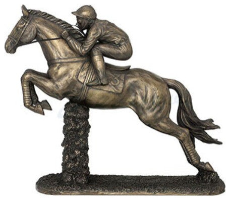 Jumping Horse (Number 3) and Jockey Statue