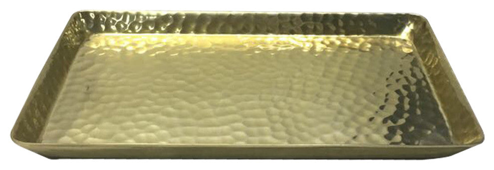 nu steel Gold Hammered Vanity Tray