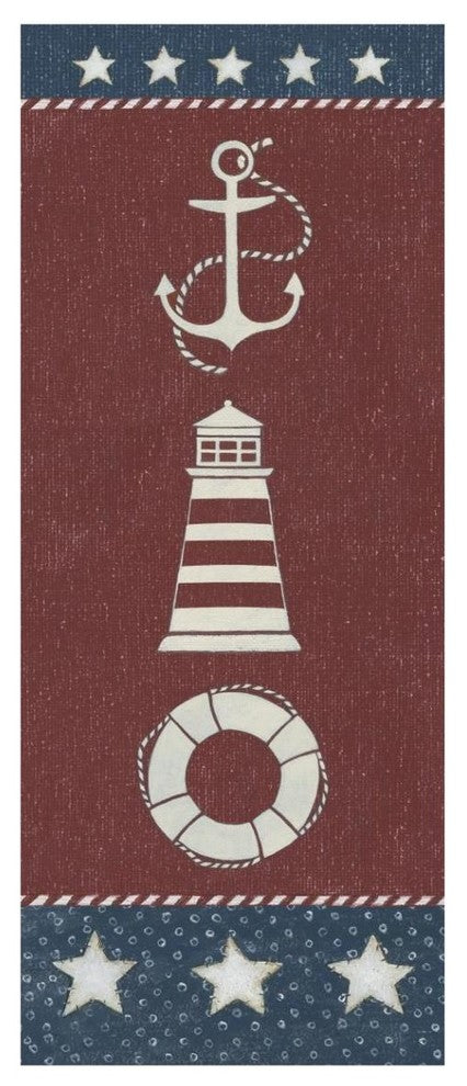 "Coastal Americana Panel I" Digital Paper Print by David Carter Brown, 18"x42"
